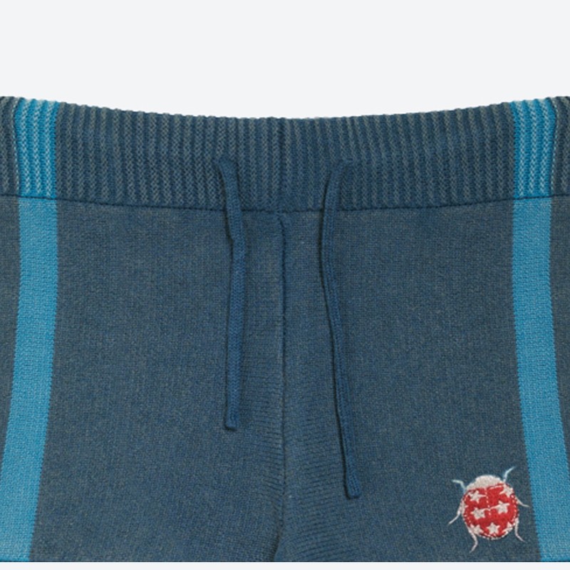 Striped Washed Knit Shorts